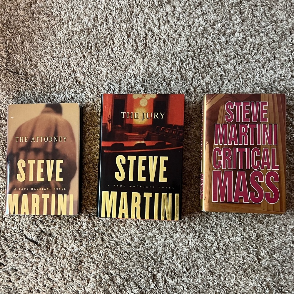 EUC STEVE MARTINI 3PK HARDBACKS W/DUSTCOVERS